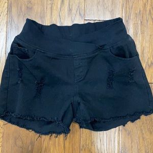 Maternity black shorts